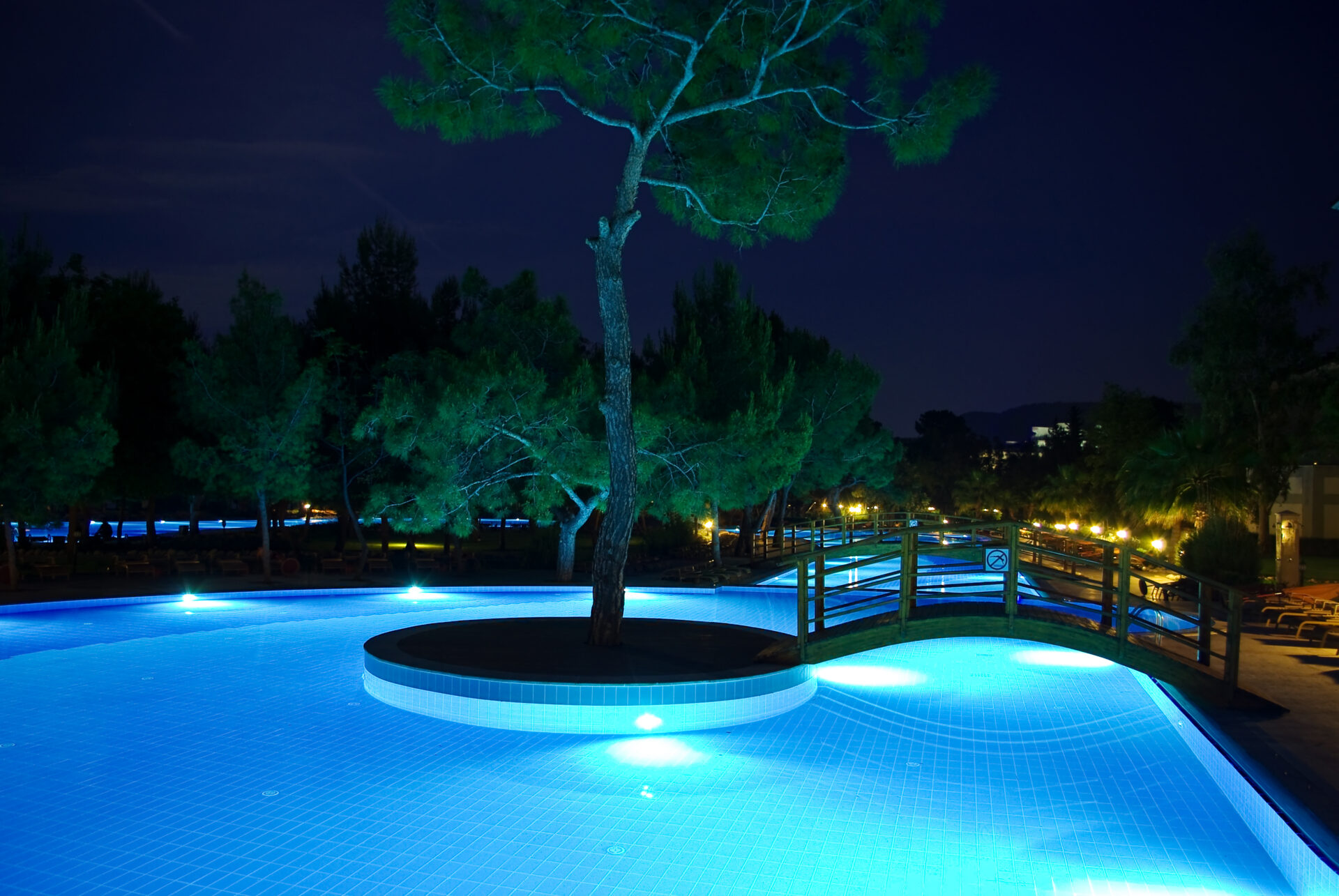 Pool at night